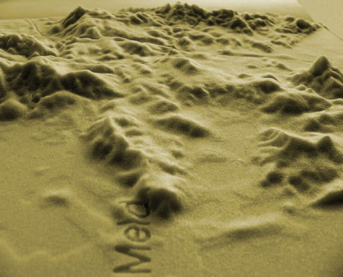 D fraesen landschaftsrelief