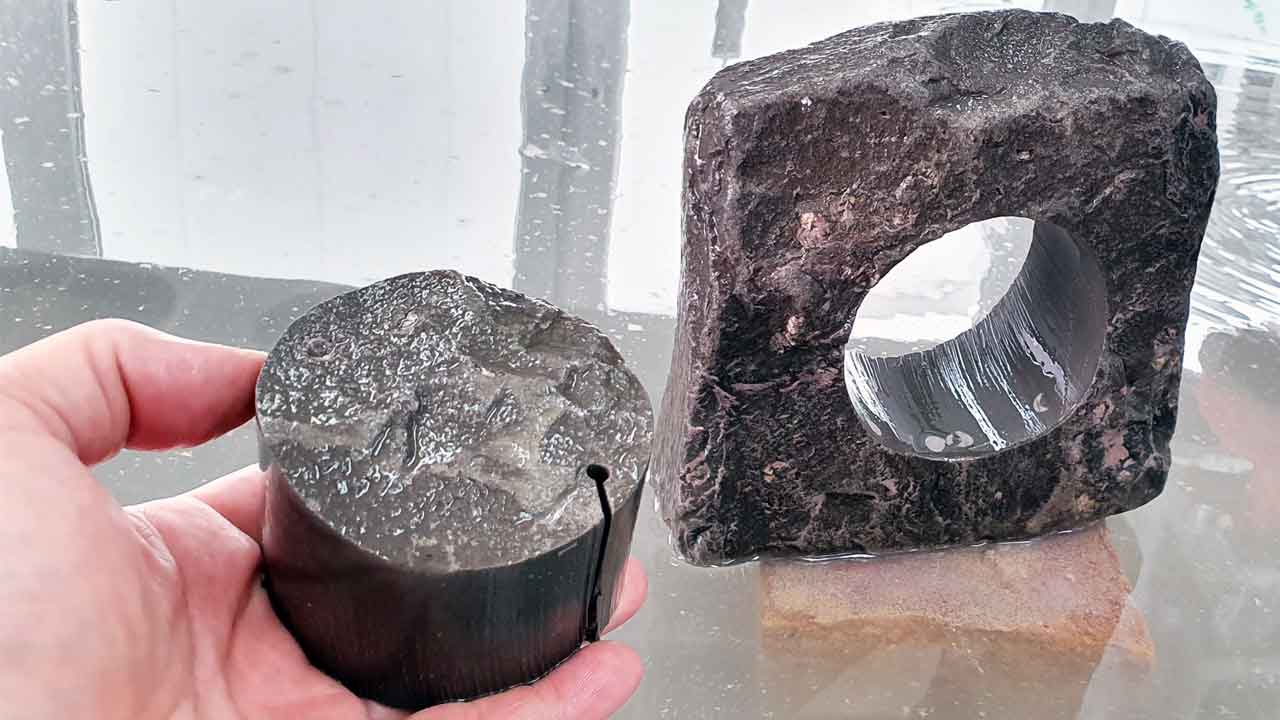 60mm thick natural stone Water Jet cut