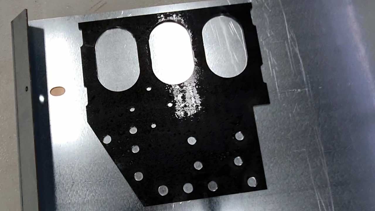 6mm steel cut with water jet cutting system