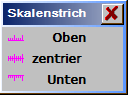 Skalenstrich oben zentriert oder unten Skalenstrich oben zentriert oder unten