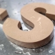 Water Jet Cutting of letters in tiles
