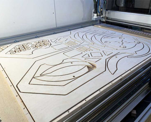 Wooden motorcycle single parts multiplex