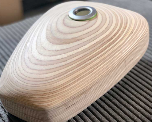 Wooden motorcycle tank