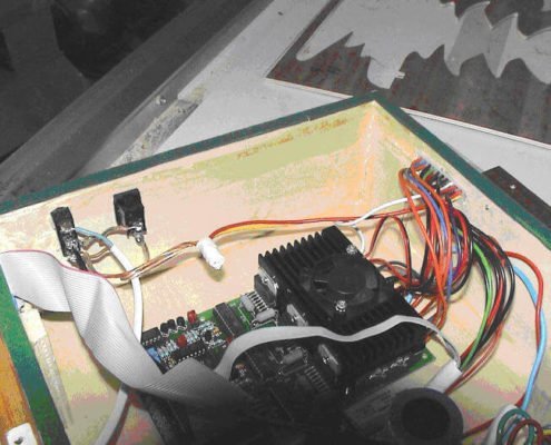 CNC control in a wooden box