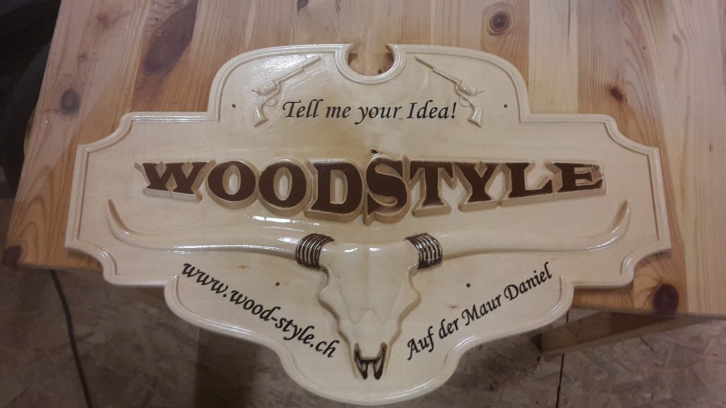 House door plate made of wood