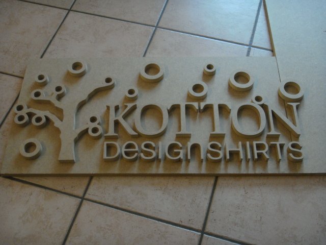 Logo made of MDF Logo made of MDF