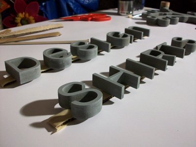 Priming letters MDF Priming letters MDF