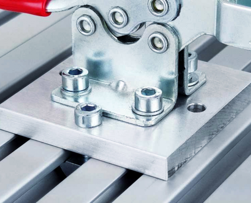 Mounting plate / Base plate with large toggle clamp