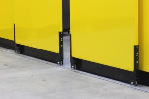 Rolling door of machine housing